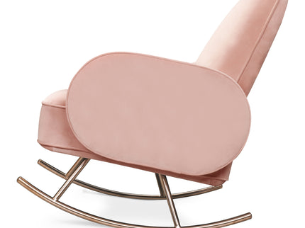 NW17087BPV,Nursery Works,Compass Rocker in Blush Velvet with Rose Gold Legs
