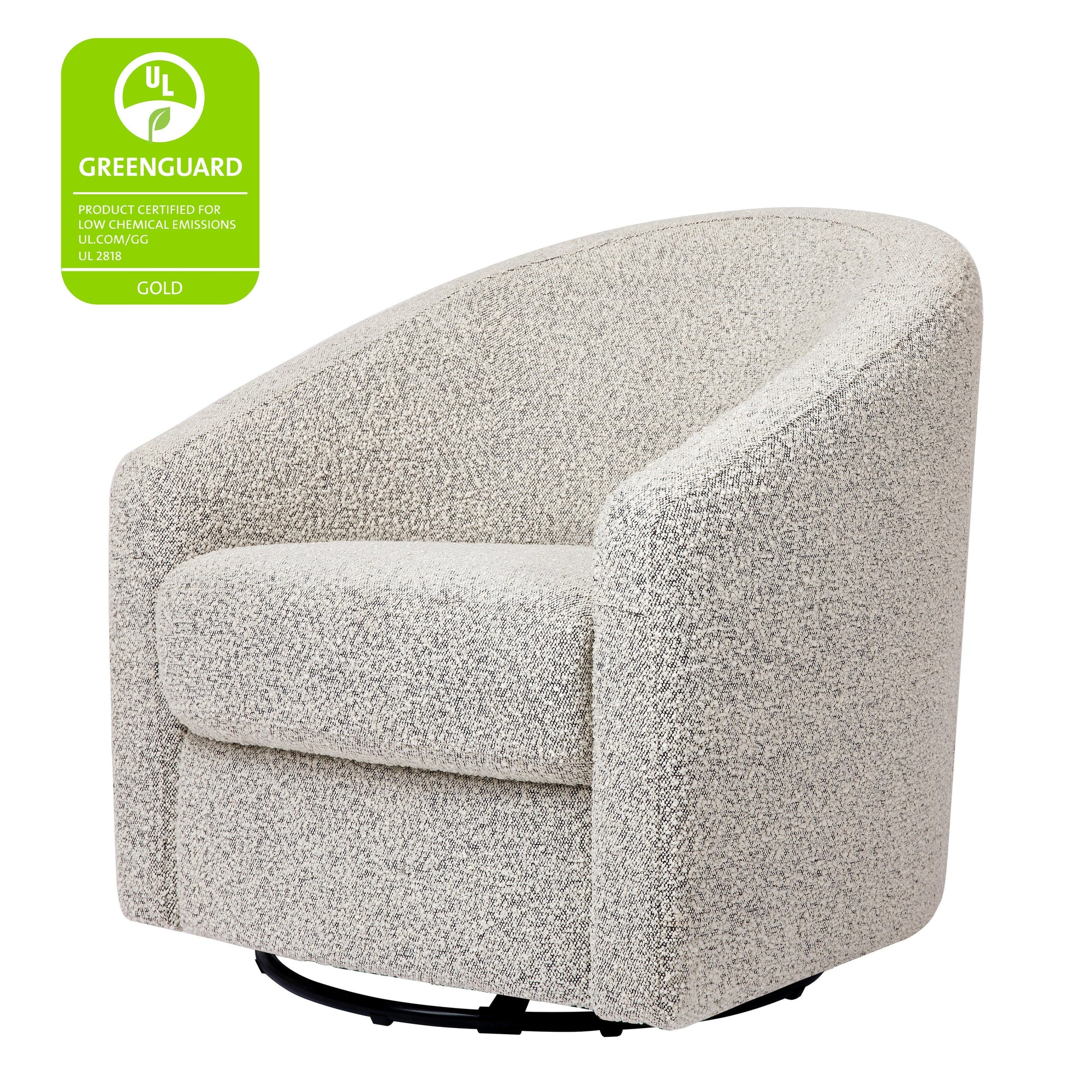 M5887BWB,Babyletto,Madison Swivel Glider in Black White Boucle