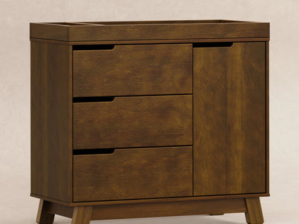 M4223NL,Babyletto,Hudson 3-Drawer Changer Dresser w/Removable Changing Tray in Natural Walnut