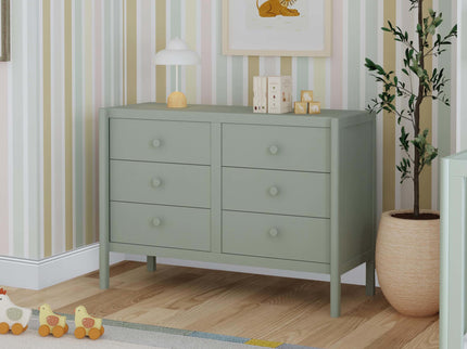 M25126LS,DaVinci,Birdie 6-Drawer Dresser in Light Sage