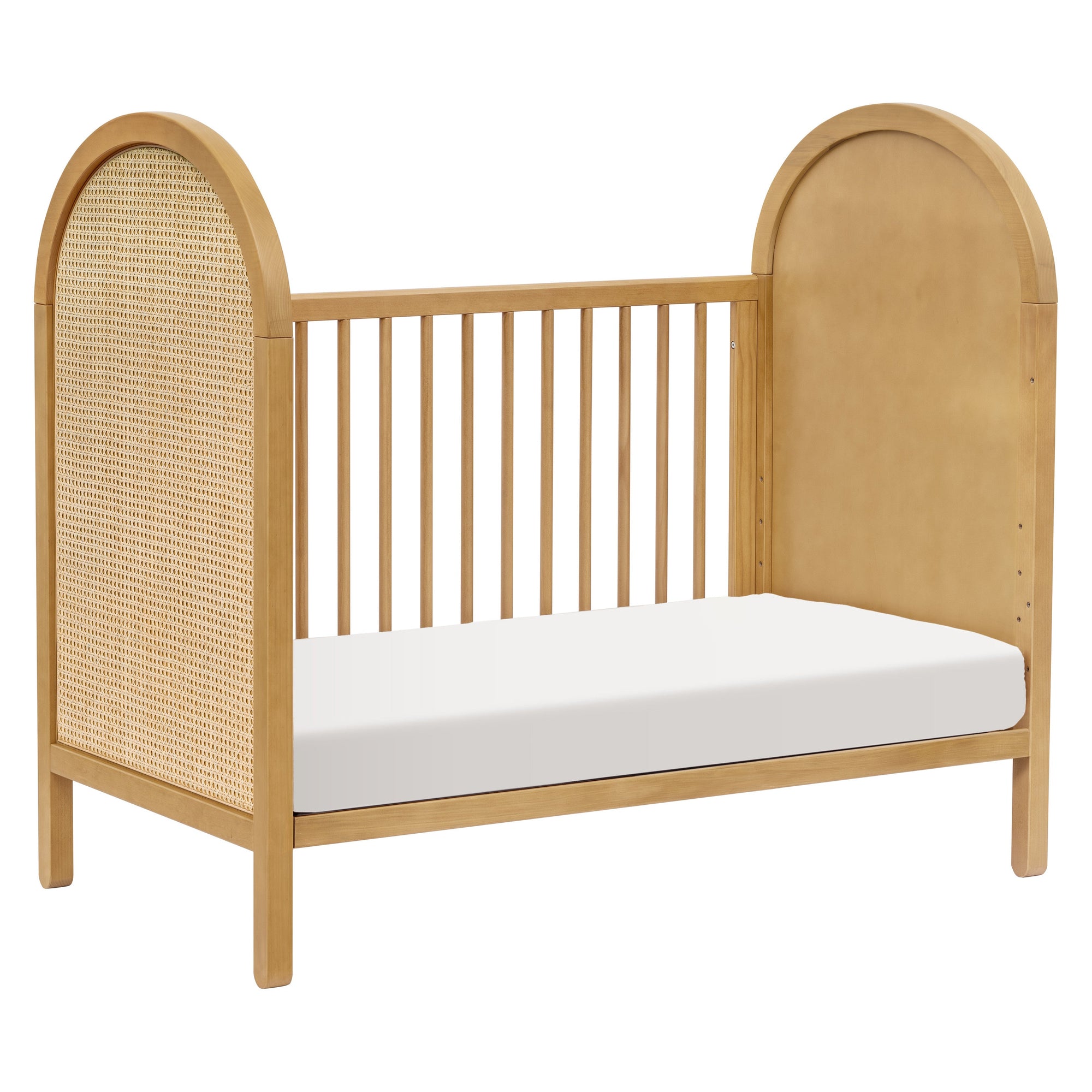M25601HYNC,Babyletto,Bondi Cane 3-in-1 Convertible Crib w/Toddler Bed Kit in Honey with Natural Cane