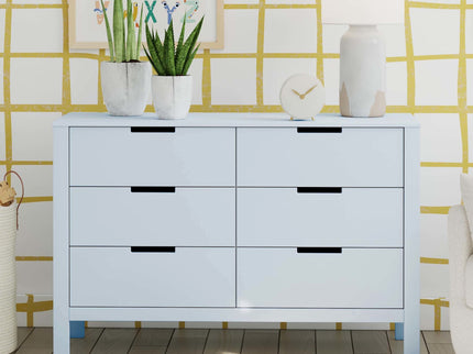 F11926PB,Carter's,Colby 6-Drawer Double Dresser in Powder Blue