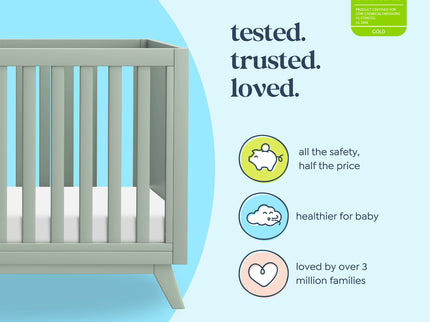 M22501LS,DaVinci,Otto 3-in-1 Convertible Crib in Light Sage