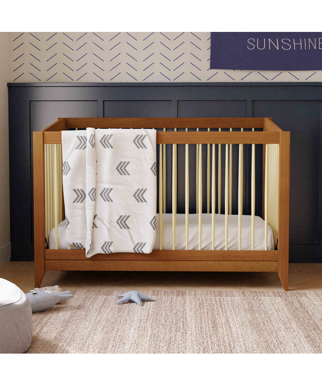 M10301CTN,Babyletto,Sprout 4-in-1 Convertible Crib w/Toddler Bed Conversion Kit in Chestnut&Natural