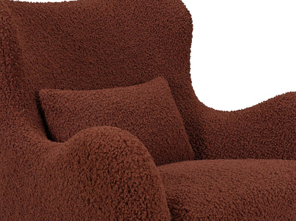 M24187RTRGB,Nursery Works,Solstice Swivel Glider in Rouge Teddy Loop w/Rouge Wood Base