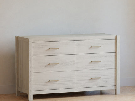 B26416WDF,Monogram by Namesake,Hemsted 6-Drawer Assembled Dresser in White Driftwood