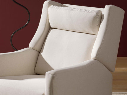 M11286PCMEW,Babyletto,Kiwi Plus Power Glider Recliner w/ Power Headrest in Performance Cream Eco-Weave