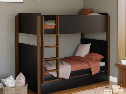 M18494BNL,Babyletto Kids,TipToe Bunk Bed in Black and Natural Walnut
