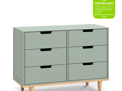 W4926LSHY,DaVinci,Marley 6-Drawer Double Dresser in Light Sage & Honey