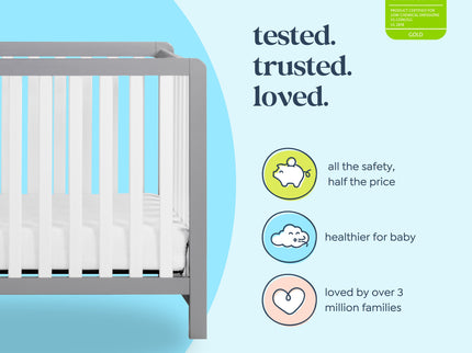 F11901GW,Carter's,Colby 4-in-1 Low-profile Convertible Crib in Grey and White