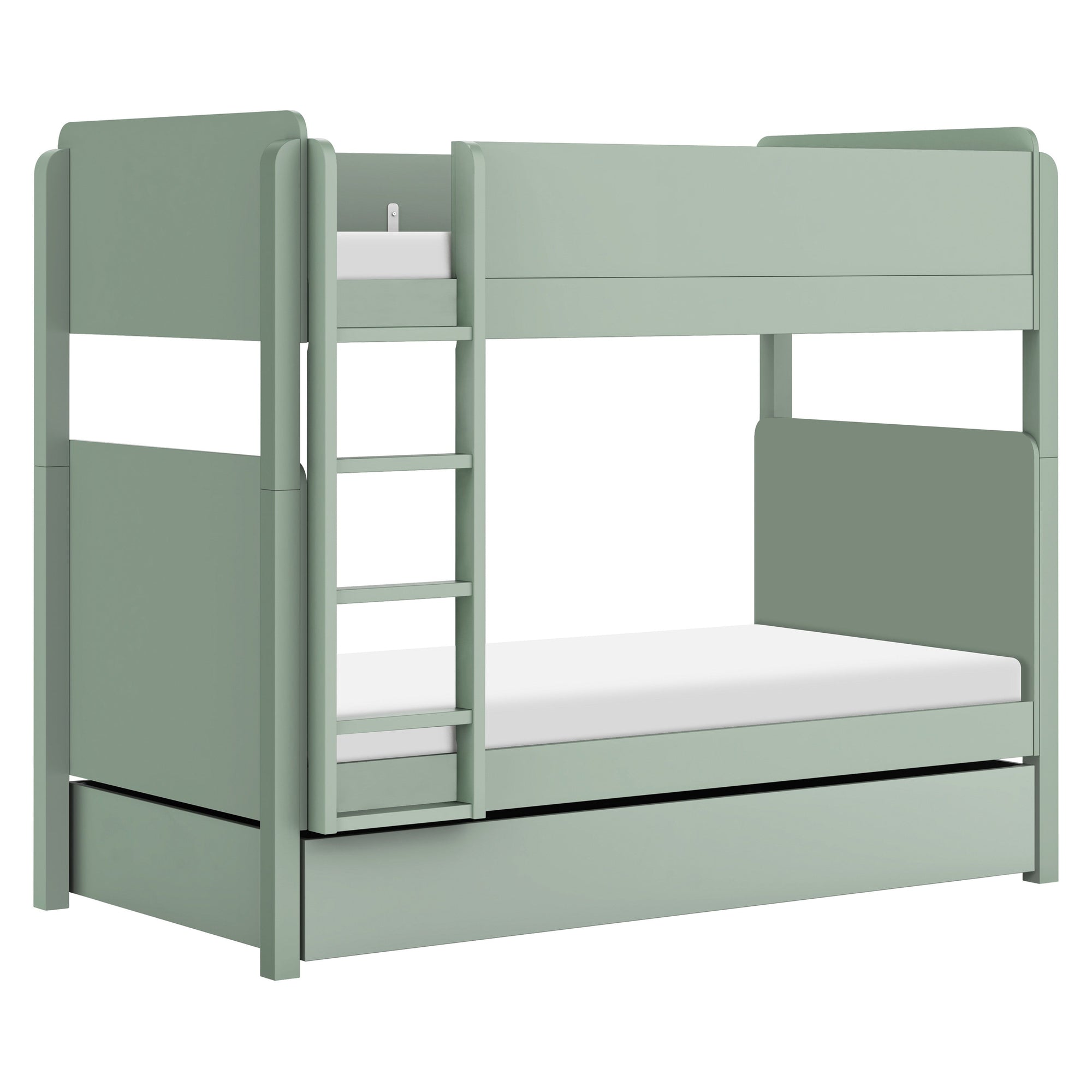 M19173LS,The MDB Family,TipToe Twin Storage Trundle Bed in Light Sage