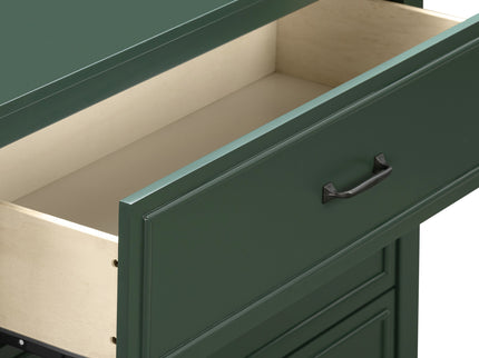 M12823FRGR,DaVinci,Charlie 3-Drawer Dresser in Forest Green