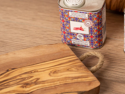 Italian Olivewood Charcuterie Board - Rope Handle