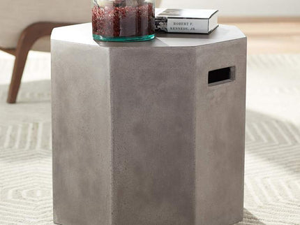 Ollo 18" High Gray Concrete End Table