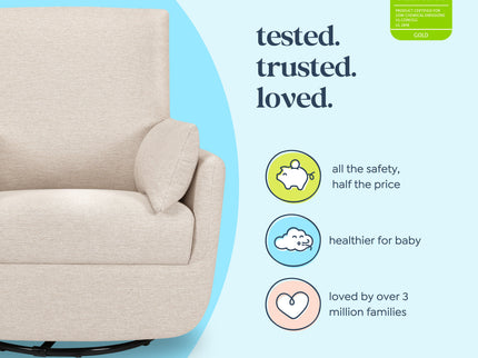 M24587BH,DaVinci,Juno Swivel Glider in Beach