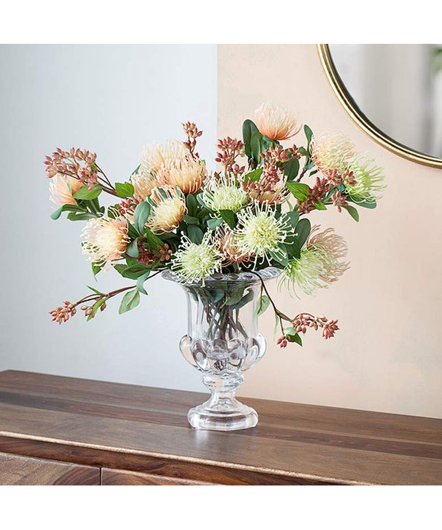 Omari Clear Crystal 10 1/4" High Urn Decorative Vase