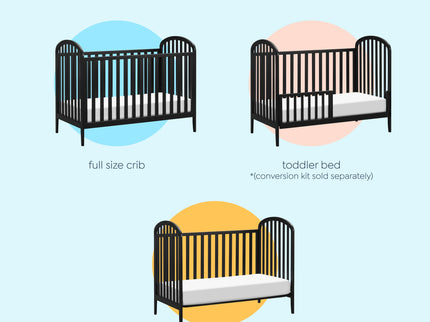 M23901E,DaVinci,Beau 3-in-1 Convertible Crib in Ebony