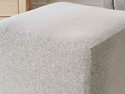 M26385PGEWLB,Babyletto,Kiwi Gliding Ottoman in Performance Grey Eco-Weave w/ Light Wood Base