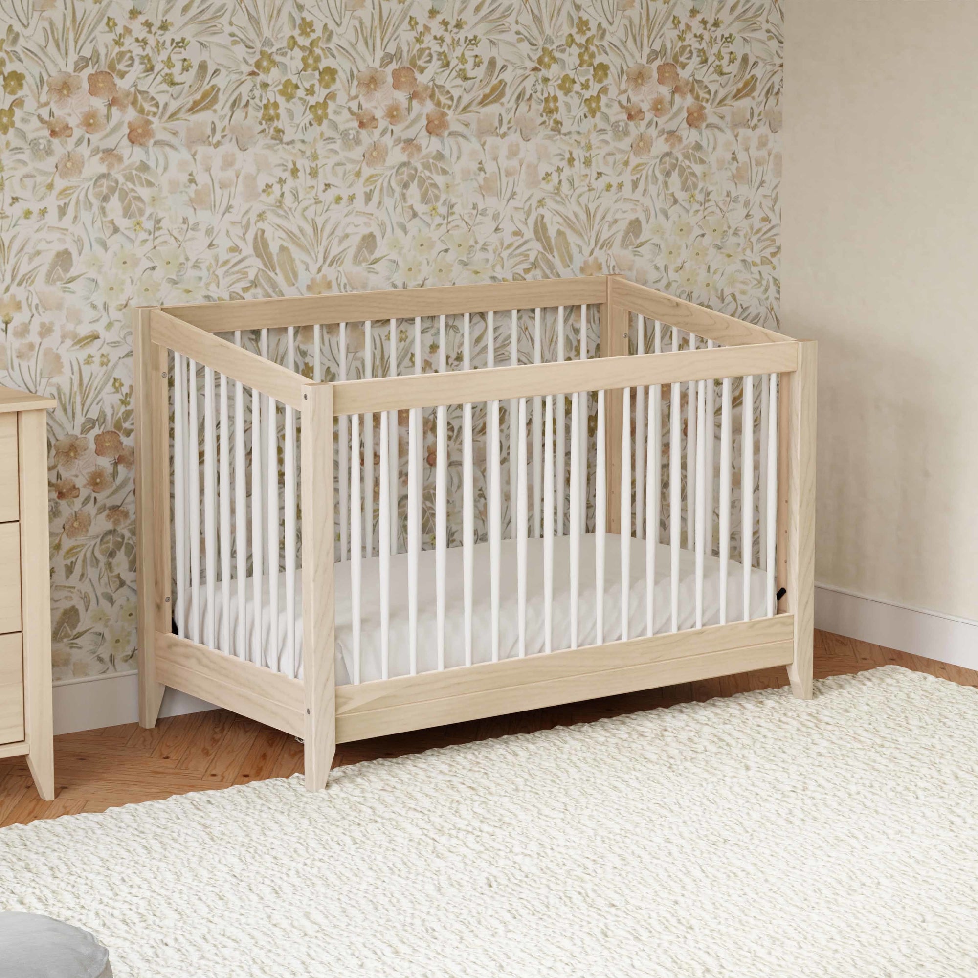 M10301NXW,Babyletto,Sprout 4-in-1 Convertible Crib w/Toddler Bed Conversion Kit in W Natural/White