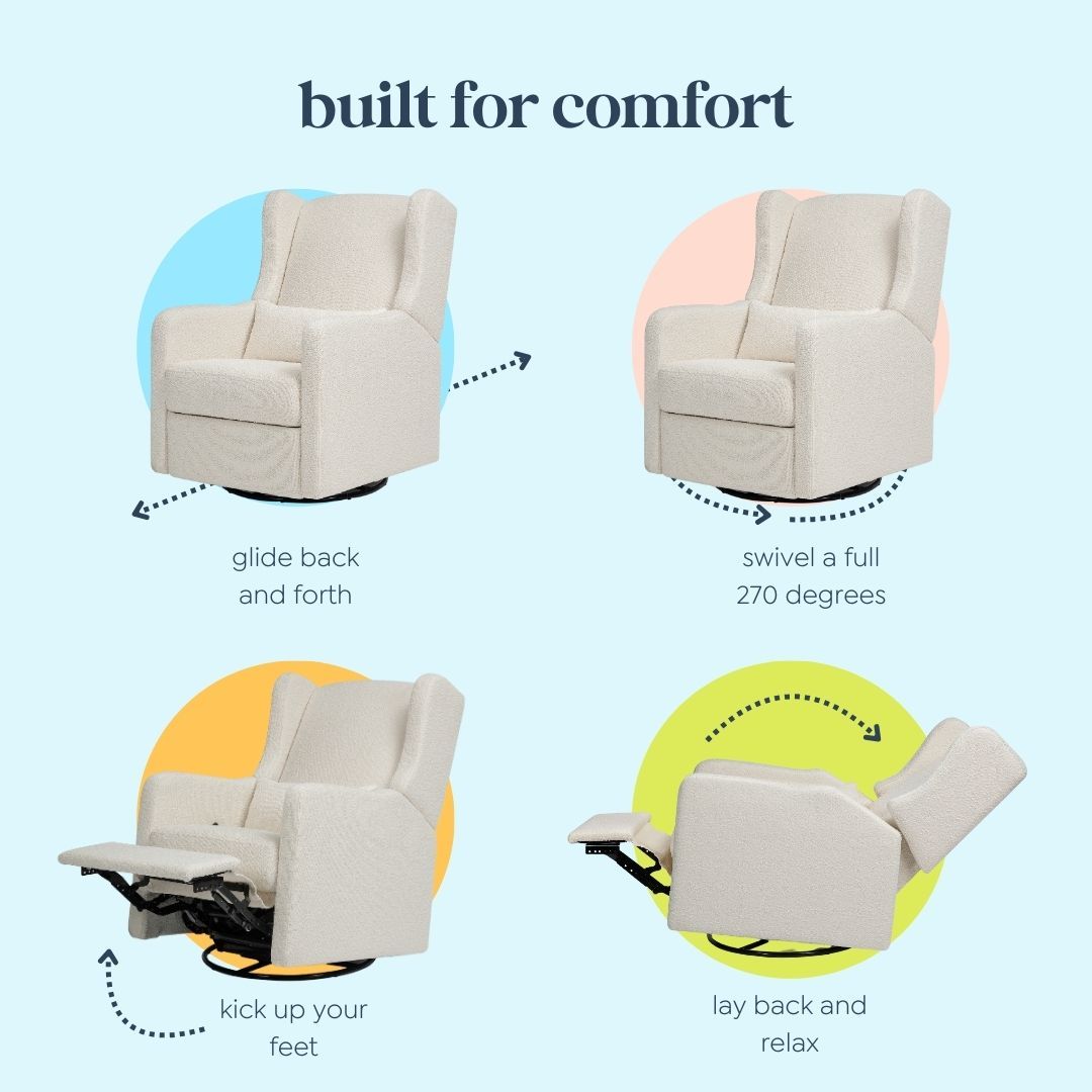 F19587WB,Carter's,Arlo Recliner and Swivel Glider in Ivory Boucle