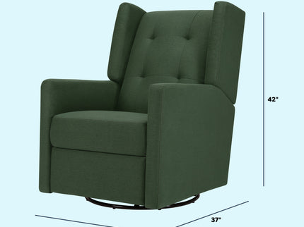 M21287PNG,DaVinci,Maddox recliner and swivel glider in Pine Green