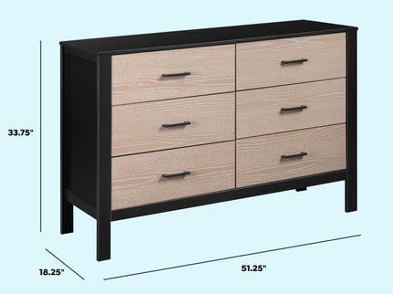 F23226ECWD,Carter's,Radley 6-Drawer Dresser in Ebony & Coastwood