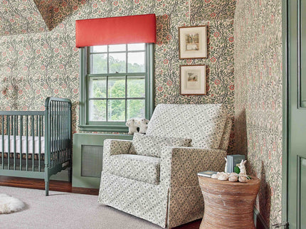 M21787GLT,Namesake,Sarah Flint x Namesake Crawford Swivel Glider in Green Lattice Performance Eco-Weave