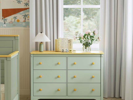 M27226LSHY,DaVinci,Shea 6-Drawer Dresser in Light Sage and Honey