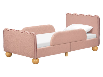 M31369PRSBRY,Babyletto Kids,Rizo Twin Bed in Performance Rose Boucle w/Raspberry Piping