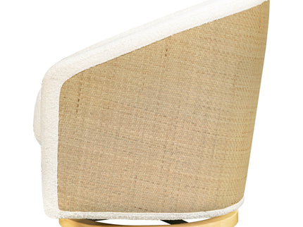 M5887WBCL,Babyletto,Madison Swivel Glider in Ivory Boucle and Cane w/Light Wood Base