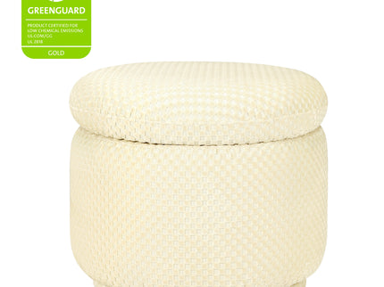 M22985IVC,Babyletto,Enoki Storage Ottoman in Ivory Velvet Checker