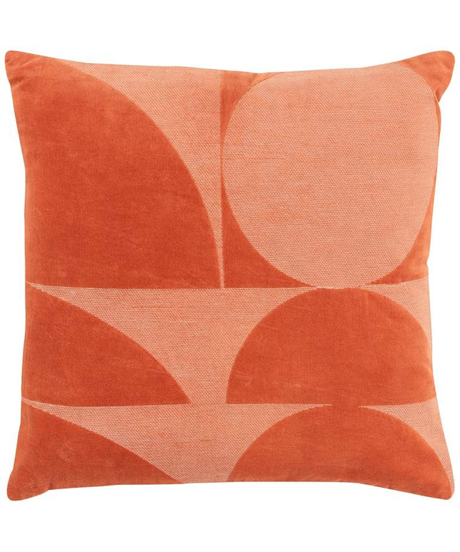 Orange Geometric 20" x 20" Poly Filled Throw Pillow