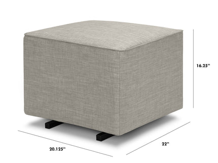 M13985PFTGRY,DaVinci,Davinci Universal Gliding Ottoman in Performance Grey Linen