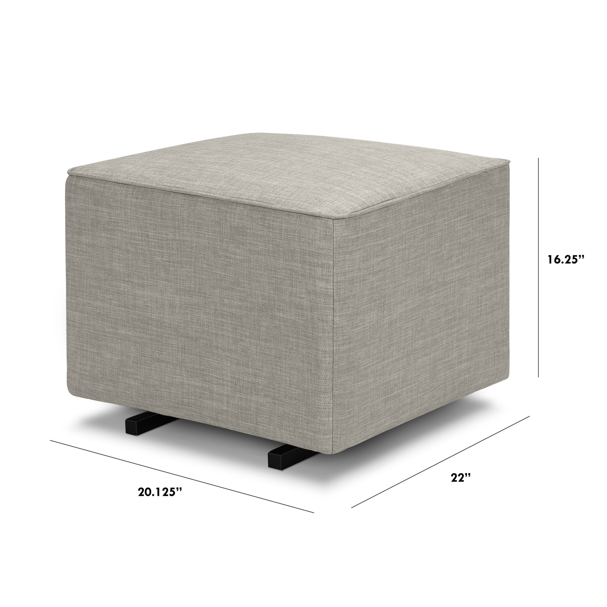 M13985PFTGRY,DaVinci,Davinci Universal Gliding Ottoman in Performance Grey Linen