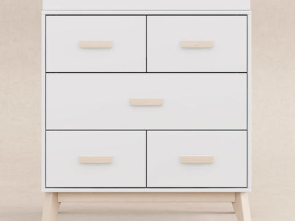 M5823WNX,Babyletto,Scoot 3-Drawer Changer Dresser in White/Washed Natural Finish
