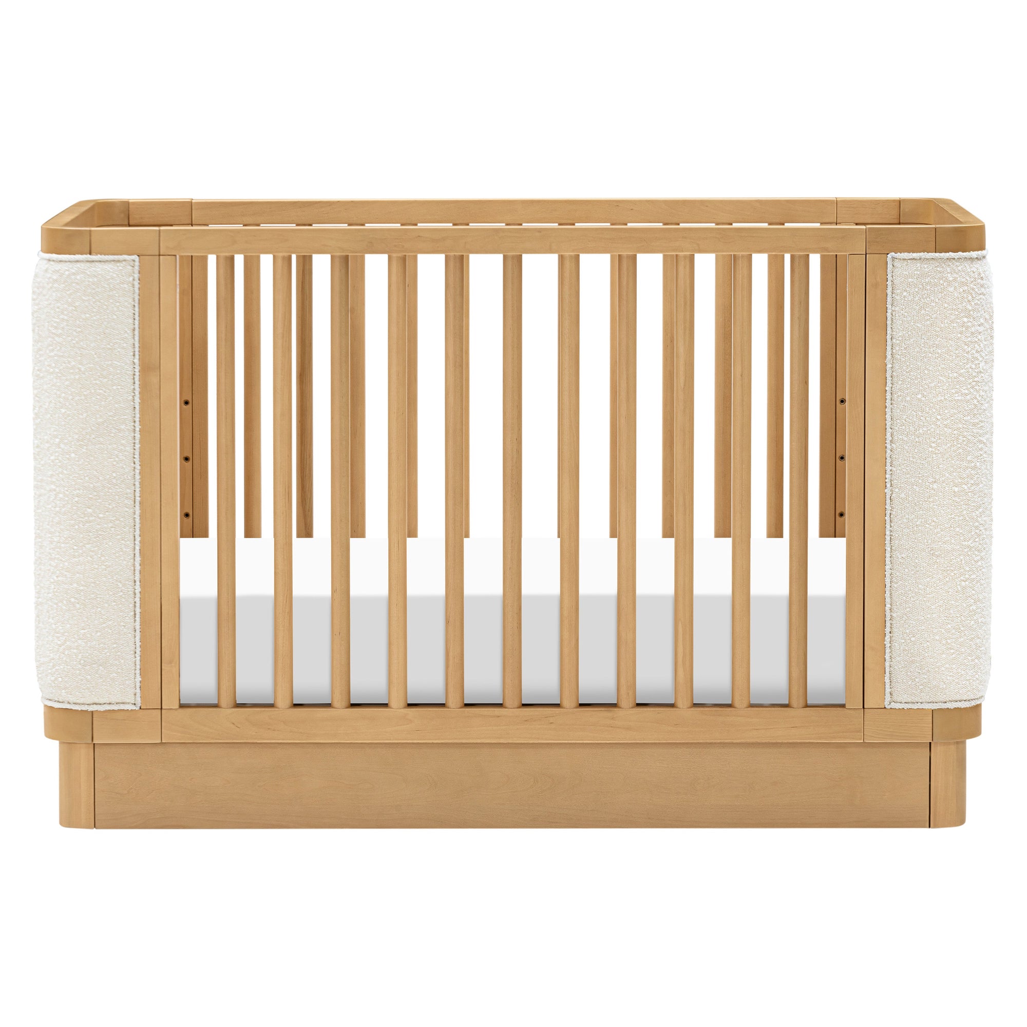 M26201HYWB,Babyletto,Bondi Boucle 4-in-1 Convertible Crib w/ Toddler Bed Kit in Honey with Ivory Boucle