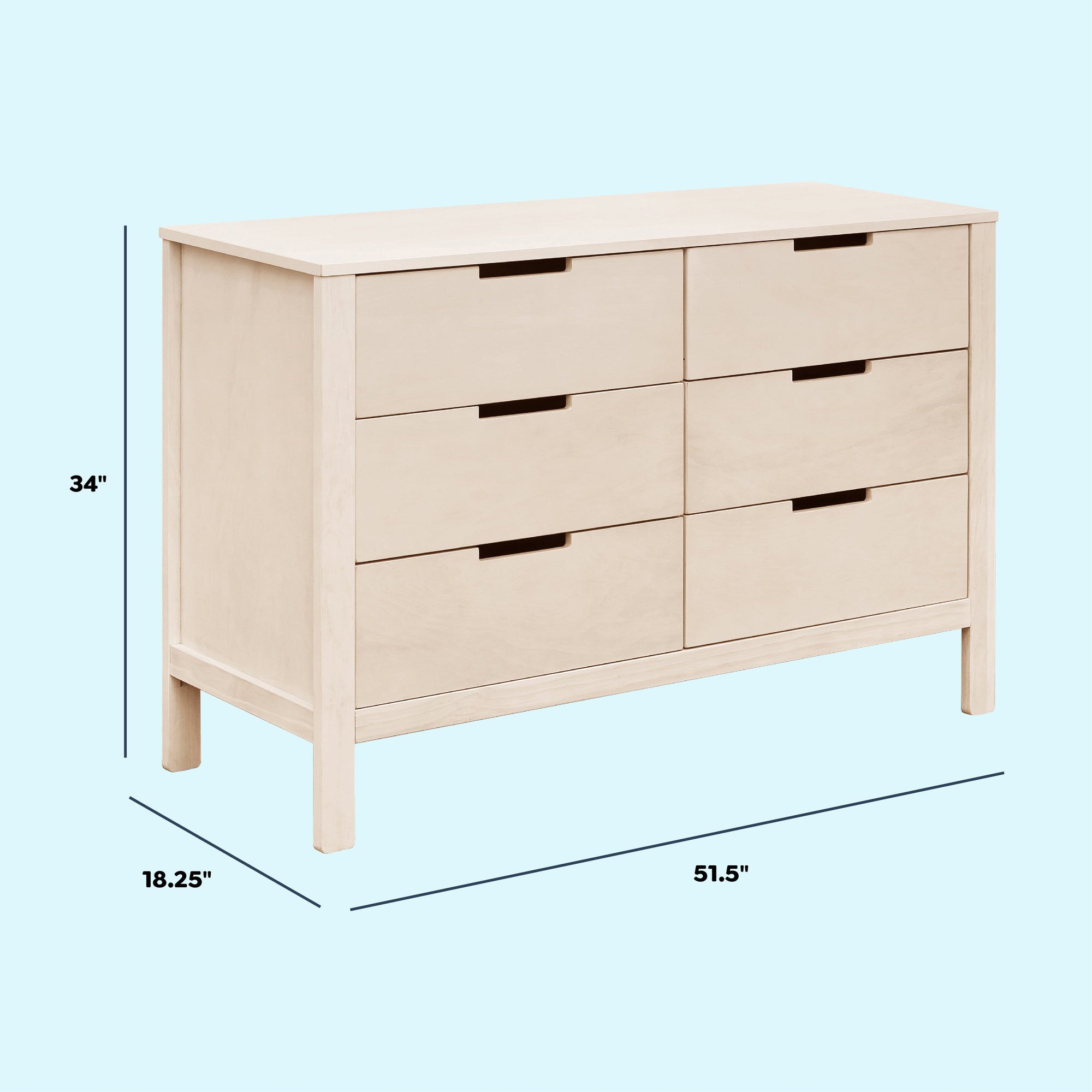 F11926NX,Carter's,Colby 6-Drawer Double Dresser in Washed Natural