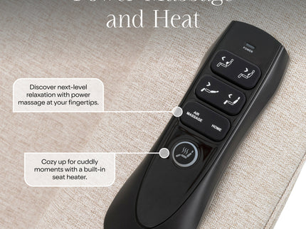 M17183PBEW,Namesake,Willa Deluxe Power Glider Recliner w/Heat&Massage in Performance Beach Eco-Weave