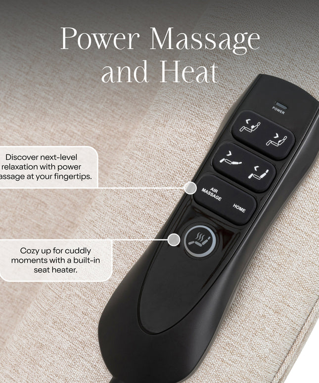 M17183PBEW,Namesake,Willa Deluxe Power Glider Recliner w/Heat&Massage in Performance Beach Eco-Weave