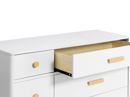 M9016WN,Babyletto,Lolly 6-Drawer Double Dresser  Assembled in White/Natural