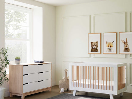 M4216NXW,Babyletto,Hudson 6-Drawer Double Dresser  Assembled in Washed Natural and White