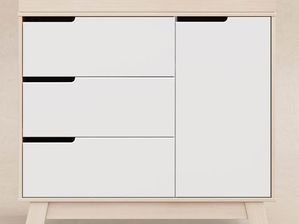 M4223NXW,Babyletto,Hudson 3-Drawer Changer Dresser w/Removable Changing Tray in WashedNatural/White