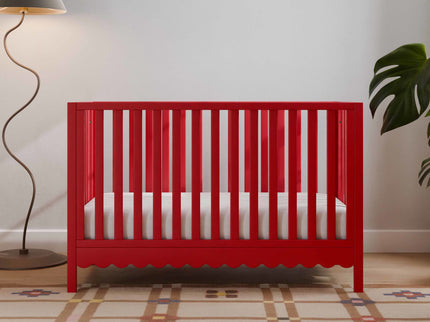 M27801TRD,DaVinci,Sammy Scallop 4-in-1 Convertible Crib in Strawberry Red