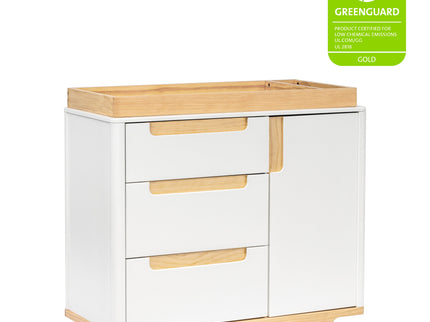 M23423WN,Babyletto,Yuzu 3-Drawer Changer Dresser in White/Natural