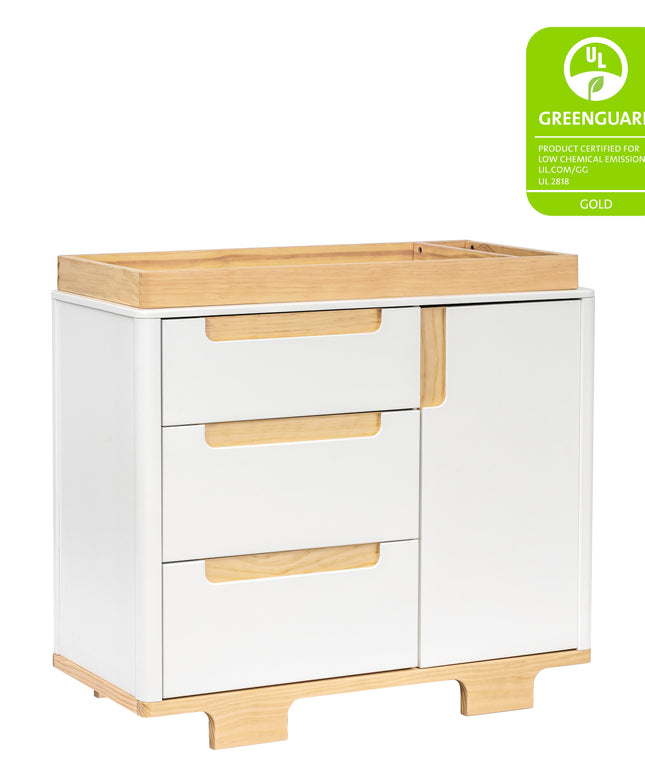 M23423WN,Babyletto,Yuzu 3-Drawer Changer Dresser in White/Natural