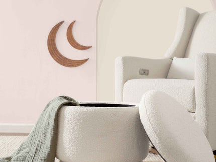 M22985WB,Babyletto,Enoki Storage Ottoman in Ivory Boucle