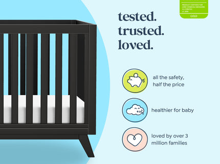 M22501E,DaVinci,Otto 3-in-1 Convertible Crib in Ebony