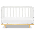 W4901WN,DaVinci,Marley 3-In-1 Convertible Crib in White Finish and Natural Legs