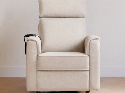 M17183PBEW,Namesake,Willa Deluxe Power Glider Recliner w/Heat&Massage in Performance Beach Eco-Weave