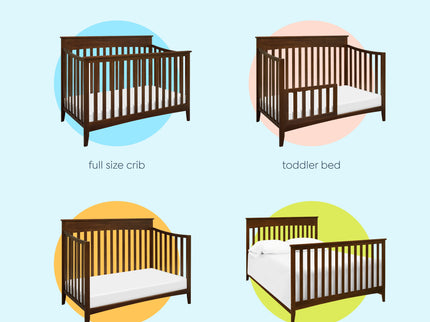 M9301Q,DaVinci,Grove 4-in-1 Convertible Crib In Espresso Finish